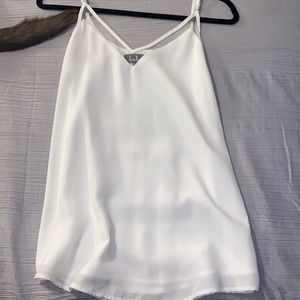 White spaghetti strap tee